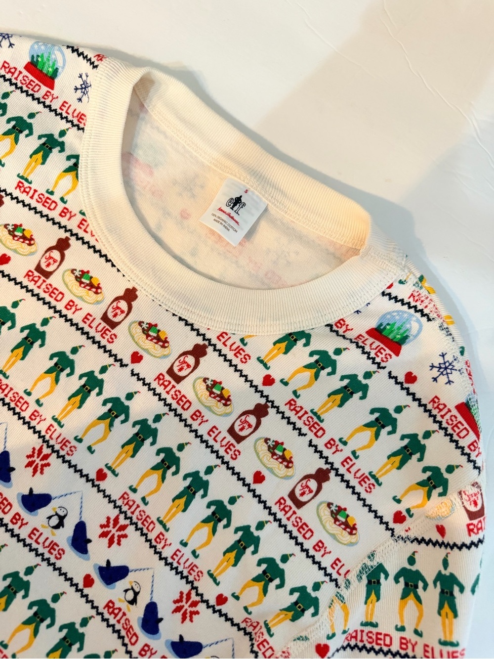 Hanna Andersson Adult Elf Pajama Top Small Long Sleeve Mens Womens Unisex